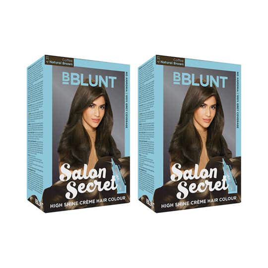 Bblunt Salon Secret High Shine Creme Hair Colour - Coffee Natural Brown (Pack Of 2) Combo
