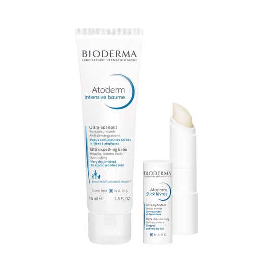 Bioderma Care Duo with Atoderm Ultra Soothing Baume (45 ml) and Lip Balm Combo