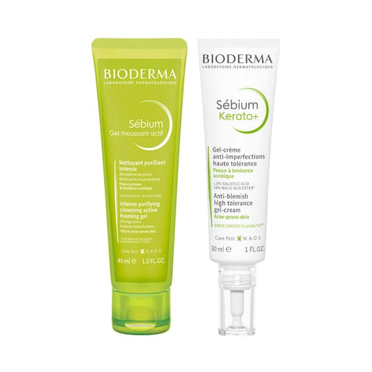 Bioderma Blemish Control with Sebium Gel Moussant Actif + Sebium Kerato Cream Combo