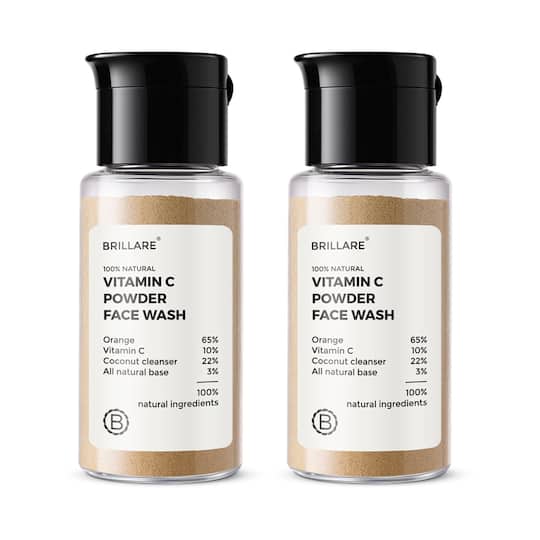 Brillare Vitamin C Powder Face Wash (15g) Combo For Bright, Radiant Skin
