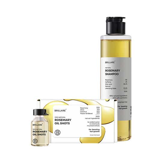 Brillare Rosemary Oil Shots & Shampoo - Combo