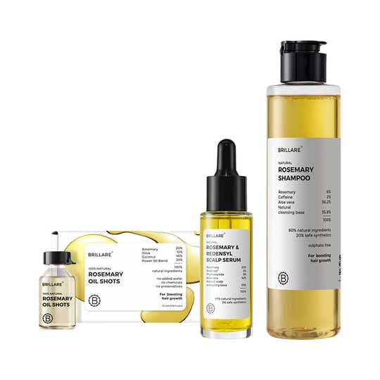 Brillare Rosemary Oil shots, Shampoo & Scalp Serum -Combo