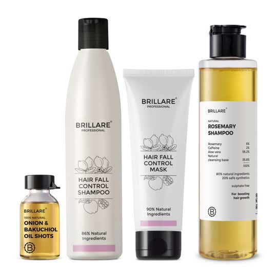 Brillare Hair Fall control Hair Growth Kit with Rosemary Shampoo 200 ml Combo