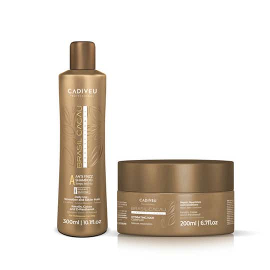 Cadiveu brasil cacau anti frizz shampoo & hydrating hair complex mask Combo