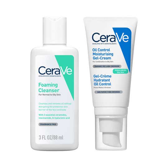Cerave Oil Control Gel Moisturizer & Foaming Face wash Skincare for Oily & Combination Skin Combo