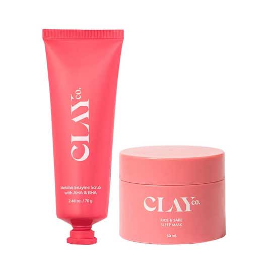 ClayCo. Bestsellers Combo - Rice & Sake Sleep Mask + Matcha Enzyme Scrub