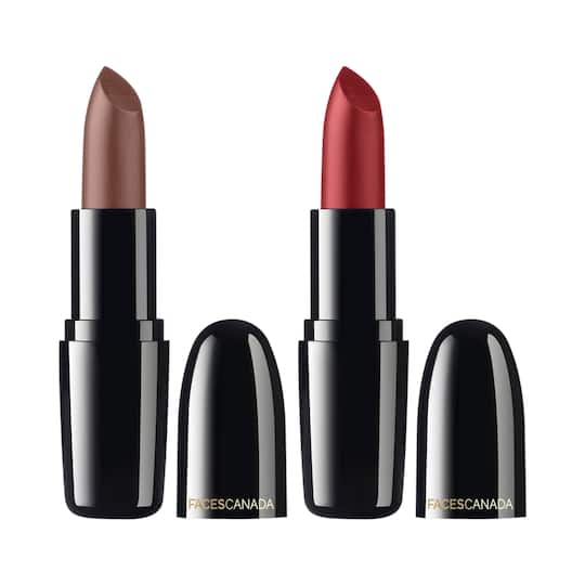 Faces Canada Weightless Creme Finish Lipstick Combo - Rose Bouquet and Sweet Mocha