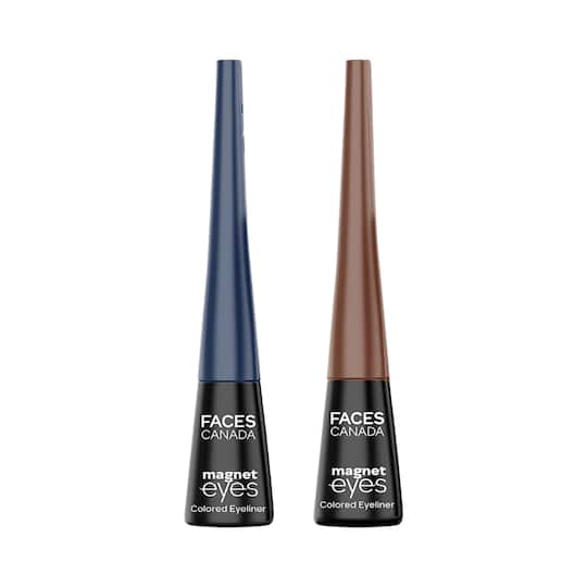 Faces Canada Magneteyes Color Eyeliners Combo - Dazzling Blue and Powerful Brown (Pack of 2)