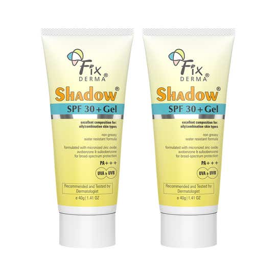 Fixderma Shadow Sunscreen SPF 30+ Gel PA+++For Acne-Prone, Combination Skin SPF 30 40gm (Pack of 2)