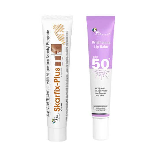 Fixderma Brightening Lip Balm with Skarfic Cream | Pigmentation Bundle- 30 ml Combo