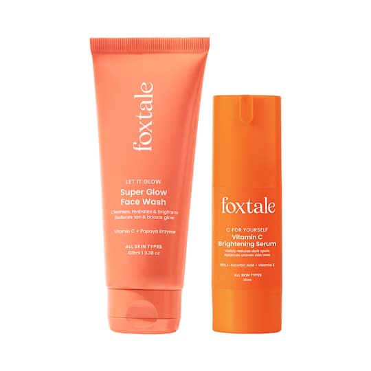 Foxtale Glow & Go Duo Brightening Face Wash + Vitamin C Serum Combo