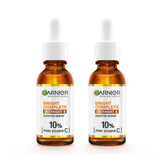 Garnier Bright Complete Night Vitamin C Serum With 10% Vitamin C Combo (Pack of 2) (30 ml + 30 ml)