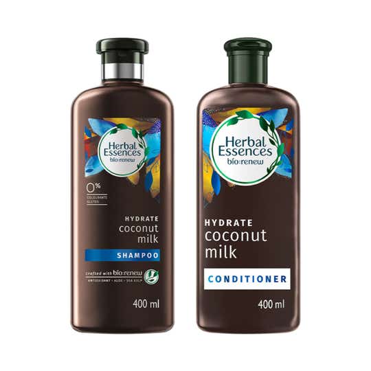 Herbal Essences Coconut Milk Shampoo (400 ml) + Conditioner (400 ml) Combo