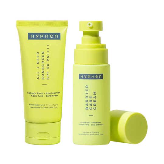 Hyphen All I Need Sunscreen SPF 50 PA ++++ & Barrier Care Cream (Normal to Dry Skin) Combo