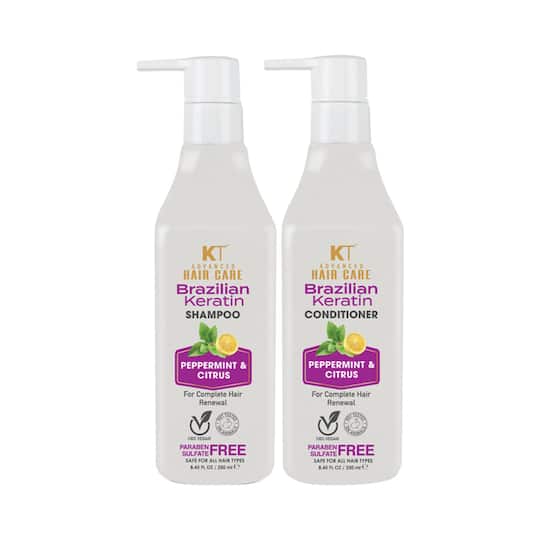KT Professional Advanced Hair Care Brazilian Keratin shampoo & Conditioner (250ml) (Pack of 2) Combo