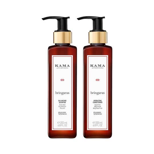 Kama Ayurveda Balance and Nourish Hair - Bringaras Shampoo and Conditioner Combo