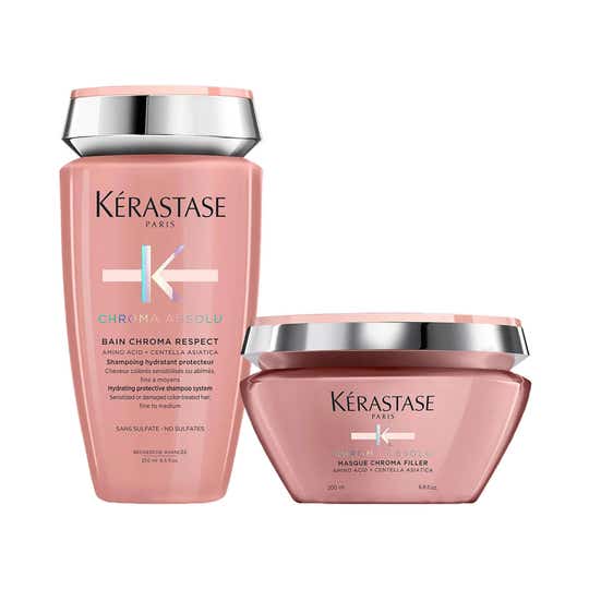 Kerastase Chroma Absolu Respect Shampoo & Filler Mask Combo for Colour Treated Hair