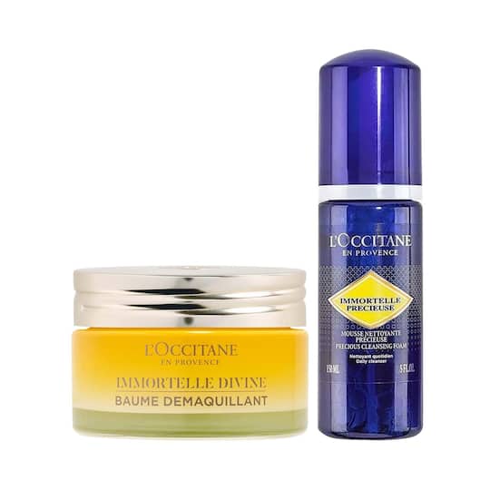 L'Occitane Immortelle Double Cleanse Duo - Cleansing Balm & Foam Cleanser
