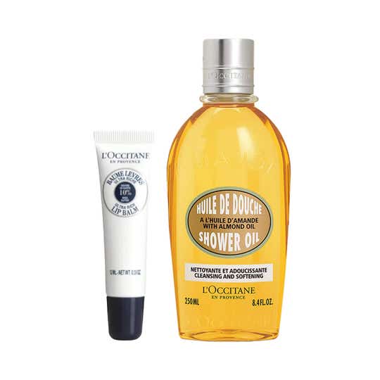 L'Occitane Almond & Shea Nourishing Duo - Shower Oil & Lip Balm Combo