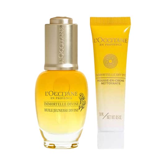 L'Occitane Immortelle Divine Radiance Ritual - Cleanser & Face Oil Combo