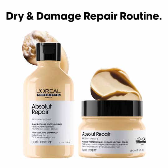 L'Oreal Professionnel Absolut Repair Shampoo (300 ml) Hair Mask (250 g) Combo For Damaged Hair