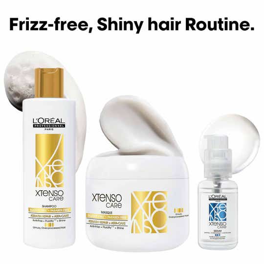 L'OREAL PROFESSIONNEL X-Tenso Care Sulfate free Shampoo (250 ml), Masque(196 g) & Serum (50 ml)