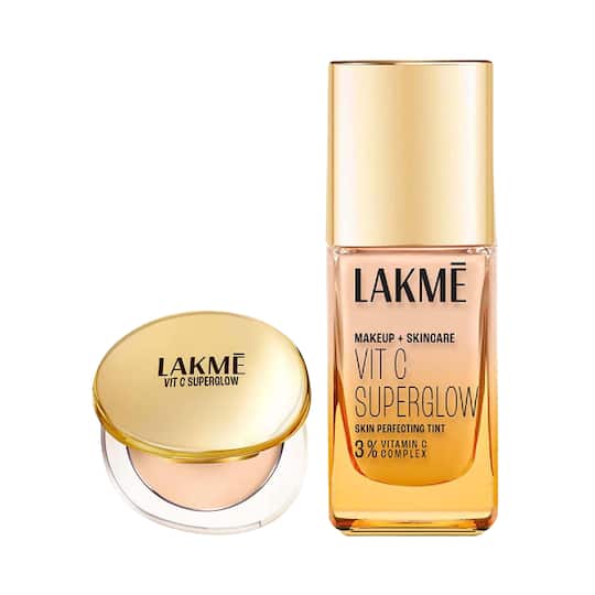 Lakme Vitamin C Combo - Cool Ivory Skin Tint (25 ml) + Ivory Compact
