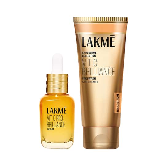 Lakme Vitamin C Brillance Serum & Vitamin C Facewash Combo
