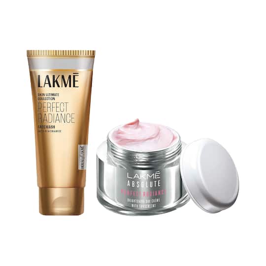 Lakme Perfect Radiance Brightening Day Cream (50 g) and Facewash (100 g) Combo