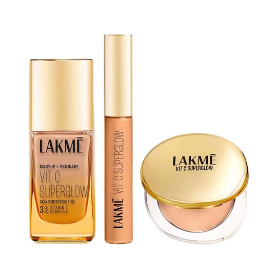 Lakme Vitamin C Combo - Neutral Nude Skin Tint + Nude Compact + Sand Concealer