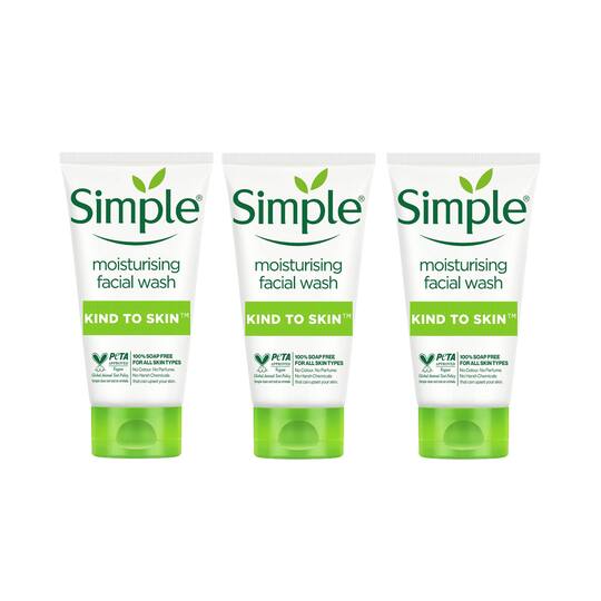 Simple Kind To Skin Moisturising Facial Wash (Pack of 3) Combo