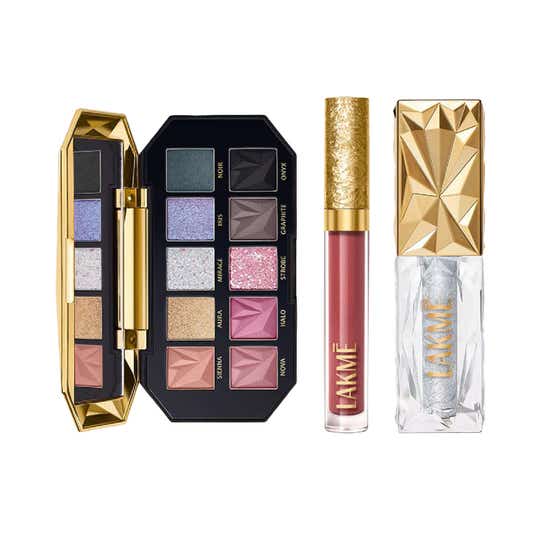 Lakme Be-Jewel  Lip Liquid, Eyeshadow & Eye Tint Combo