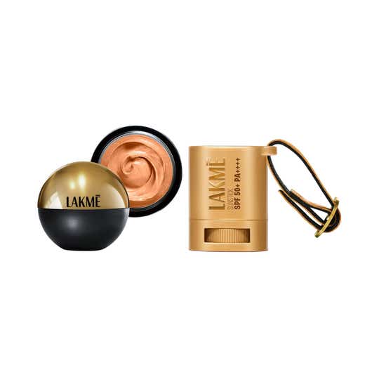 Lakme Sun Expert Invisible SPF50 Stick 8g + Lakme Mousse Foundation Golden Sand 25g
