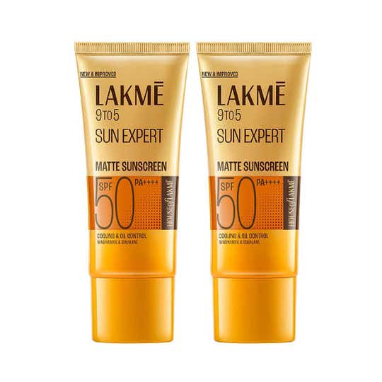 Lakme Matte Sunscreen SPF 50 Pa+++, Niacinamide, UVA-B Protection 50ml Combo Of 2