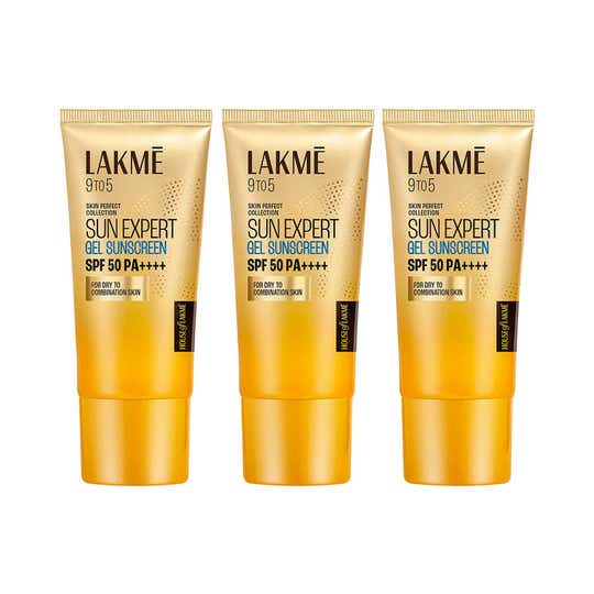 Lakme Sun Expert Pa SPF50 +++ Light-Weight Gel 50 g Combo Of 3