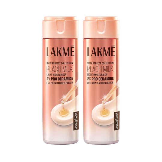Lakme Peach Milk Ceramide Light Moisturizer 2% Pro Ceramide 200 ml Combo Of 2