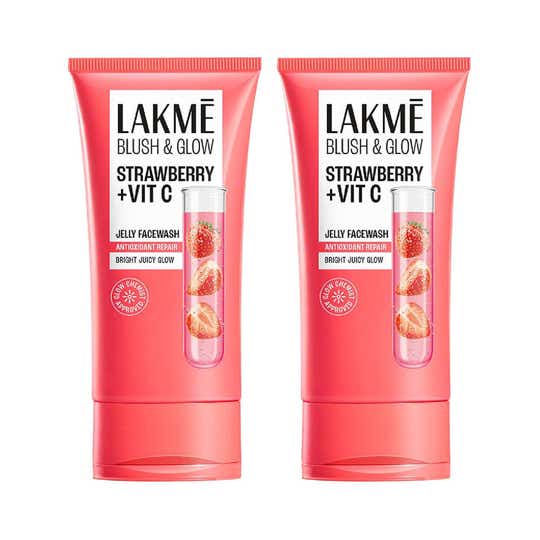 Lakme Blush And Glow Strawberry Freshness Gel Face Wash 150 g Combo Of 2