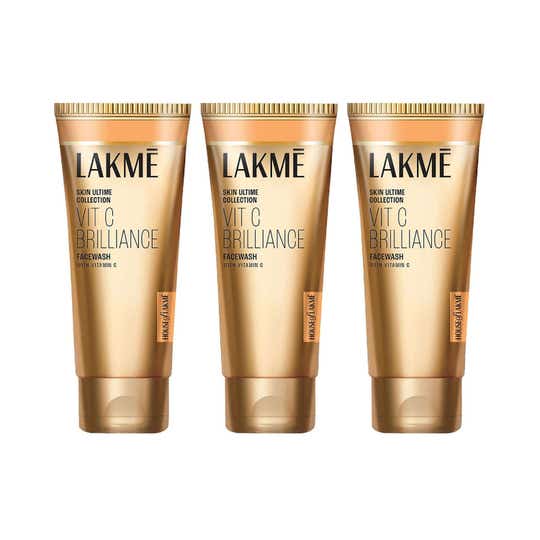 Lakme Vitamin C Brilliance Facewash with Vitamin C 100 g Combo Of 3