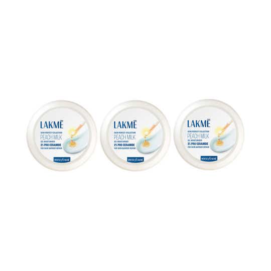 Lakme Peach Gel Creme 2% Pro Ceramide, Barrier Repair And Glowing Skin 200 g Combo Of 3