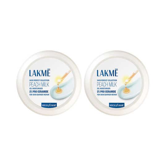 Lakme Peach Gel Creme 2% Pro Ceramide, Barrier Repair And Glowing Skin 200 g Combo Of 2