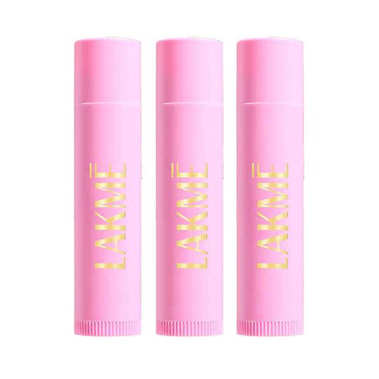 Lakme Lip Love Chapstick Lip Balm - Insta Pink 4.5 g Combo Of 3