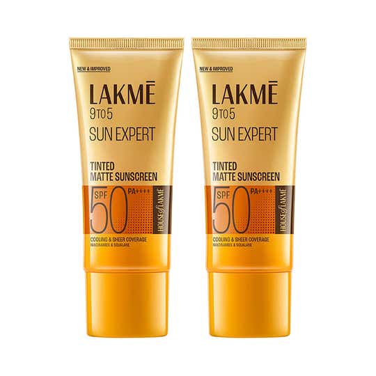 Lakme Tinted Sunscreen SPF 50 Pa +++ UVA/B Protection 100 ml Combo Of 2