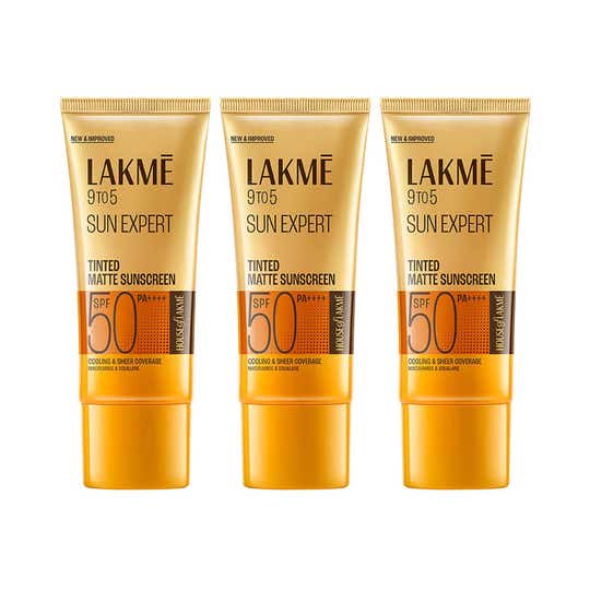 Lakme Tinted Sunscreen SPF 50 Pa +++ UVA/B Protection 100 ml Combo Of 3