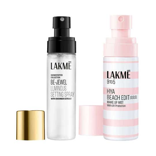 Lakme Be-jewel Luminous Setting Spray & Lakme Hya Beach Edit Makeup Mist Combo