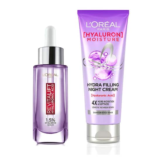 L'Oreal Paris Hydrated Hair and Skin Kit (Serum with Night Cream)