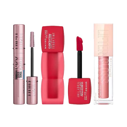 Maybelline New York Holographic Glaze : Concert Glam Combo - Lip & Cheek Color, Mascara, Gloss
