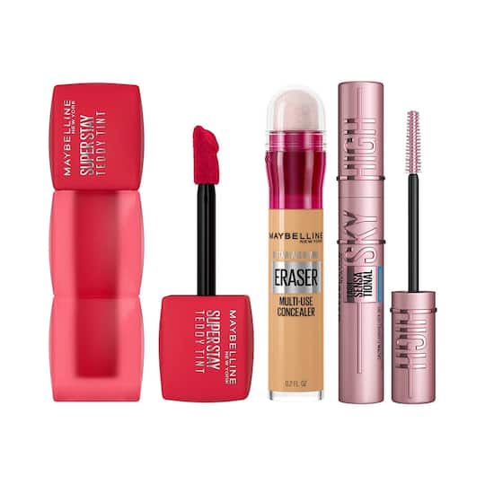 Maybelline New York Suhana's Birthday Emergency Kit (Variant 4)Lip-Cheek Color + Concealer + Mascara
