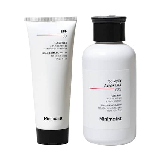 Minimalist Acne & SPF Duo - Cleanser + Sunscreen