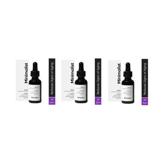 Minimalist 0.3% Retinol Face Serum For Anti Ageing fine lines With Coenzyme Q10 (30ml) Combo of 3