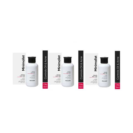 Minimalist 2% Salicylic Acid + LHA Cleanser Reduces Sebum & Acne (100 ml) - Combo of 3